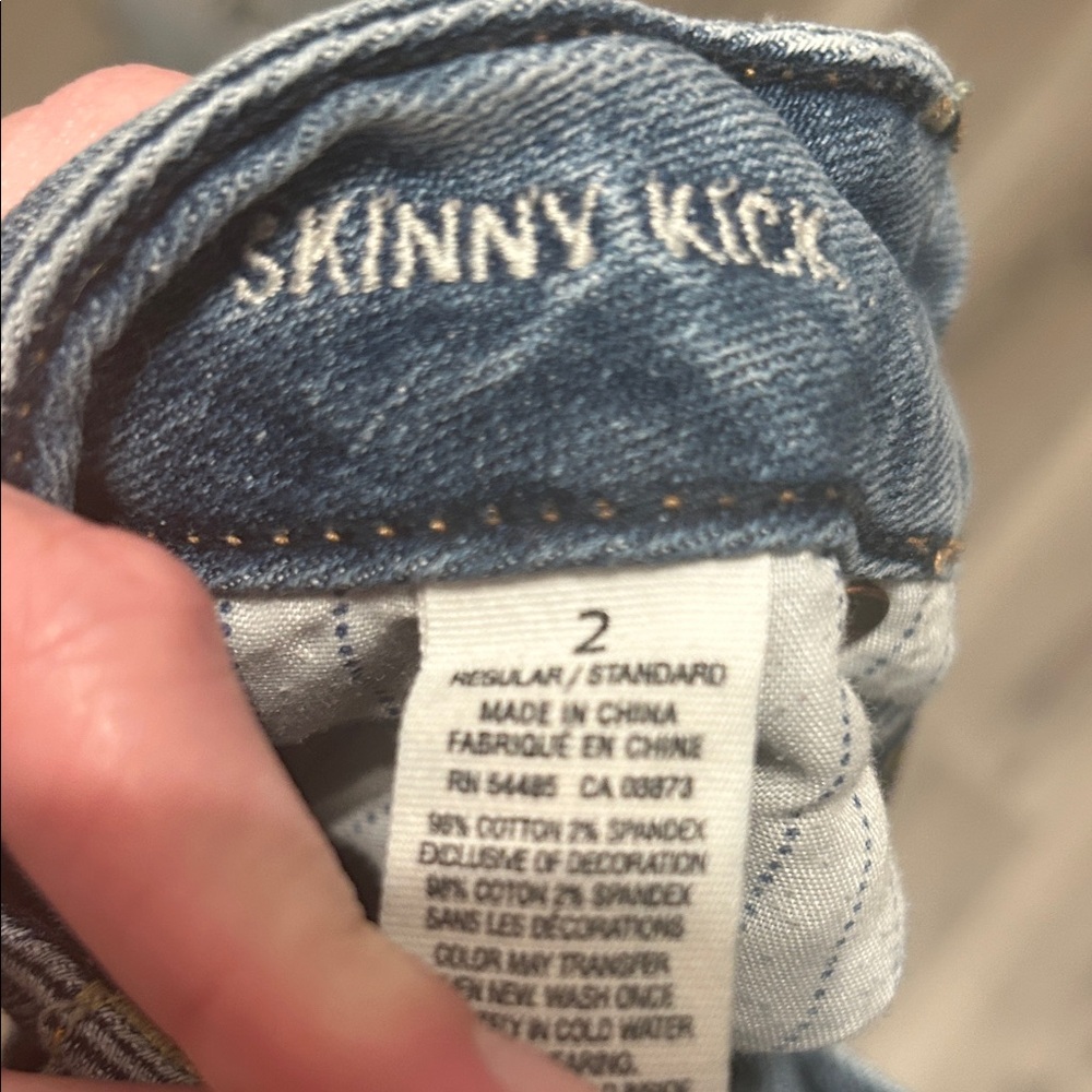 American Eagle Outfitters Distressed Blue Boot Cut Jeans - Picture 3 of 4